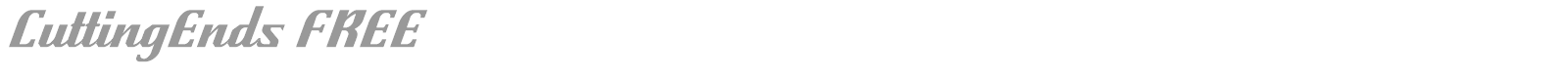 Cutting Ends font preview